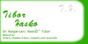 tibor hasko business card